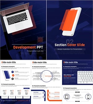 개발 세로형 프레젠테이션 템플릿 – IT 분야에 최적화된 세련된 디자인