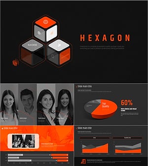 육각형와이드 프레젠테이션 템플릿 – 세련된 디자인과 다채로운 활용