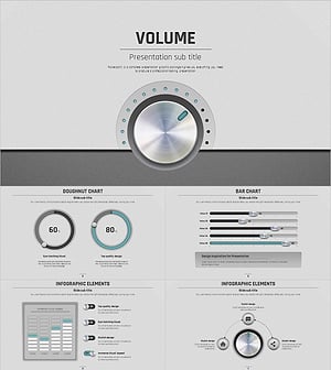볼륨 프레젠테이션 템플릿 – 세련된 디자인의 와이드 레이아웃