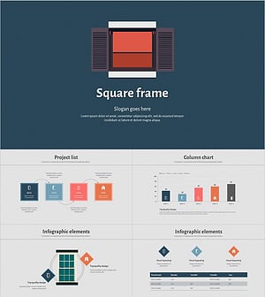 사각 프레임 와이드 템플릿 – 세련되고 실용적인 디자인