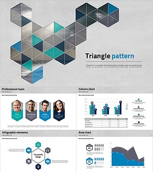 육각형 패턴 와이드 템플릿 – 현대적이고 세련된 디자인
