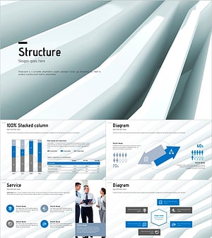 구조 파워포인트 와이드 템플릿 – 세련된 비즈니스 프레젠테이션을 위해