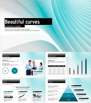 추상적 공간 와이드 PPT 템플릿 – 세련된 비주얼과 현대적 디자인