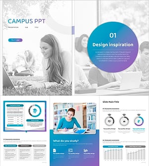 교육 프레젠테이션 템플릿 – 세련된 세로형 디자인