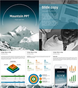 Mountain Themed Vertical PowerPoint Template – A Sensible Design Capturing Nature