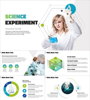 과학 실험 프레젠테이션 템플릿 – 깔끔하고 전문적인 디자인