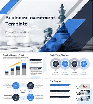 비즈니스 투자 프레젠테이션 템플릿 – 세련된 디자인과 직관적인 구성