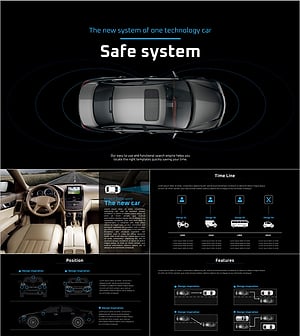 자동차 안전시스템 프레젠테이션 템플릿 – 혁신적 디자인의 IT 슬라이드