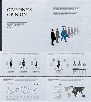 의견 테마 와이드 프레젠테이션 – 프레젠테이션에 적합한 스타일리시한 디자인