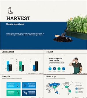 농업 프레젠테이션 템플릿 – 시원하고 자연 친화적인 디자인
