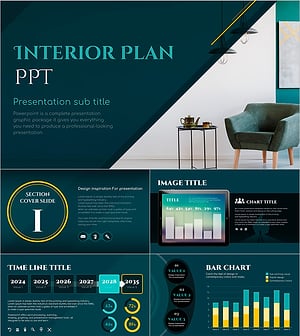 인테리어 와이드 프레젠테이션 템플릿 – 세련된 디자인과 시각적 요소