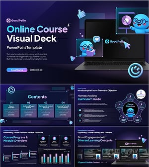 온라인 강의 비주얼 덱 템플릿 – 창의적인 교육 자료 구성
