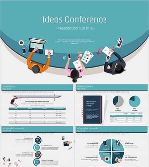 아이디어 회의테마 와이드 피피티 – 세련된 비즈니스 디자인