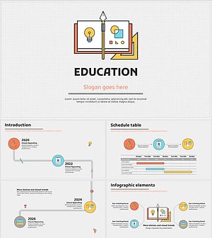 숙제를 위한 와이드 PPT 템플릿 – 교육에 적합한 디자인