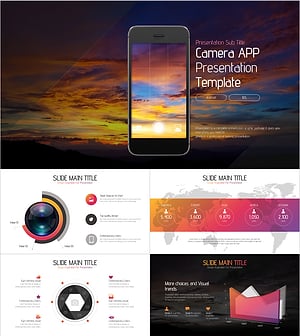 카메라 앱 프레젠테이션 템플릿 – 세련되고 현대적인 디자인
