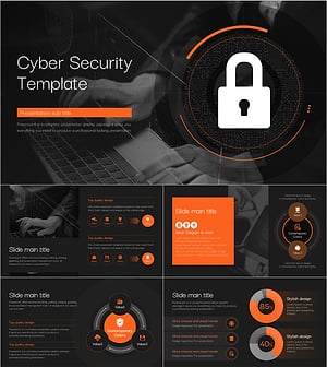 사이버 보안 와이드 템플릿 – 현대적이고 세련된 디자인