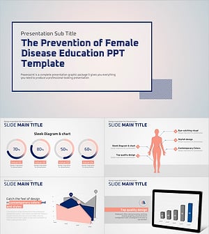 여성질환 예방교육 와이드 PPT – 건강에 대한 인식을 높이는 디자인