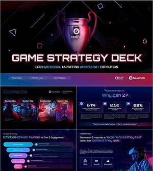 게이밍 콘텐츠 기반 브랜딩 전략 템플릿 - 감각적이고 몰입감 있는 디자인