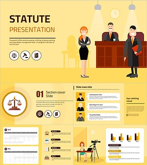 재판 프레젠테이션 템플릿 – 스타일리시하고 현대적인 디자인