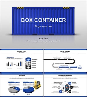 콘테이너 디자인 와이드 피피티 템플릿 – 효율적인 비즈니스 프레젠테이션 디자인