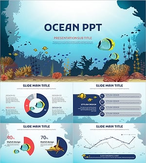바다 와이드 피피티 - 물속의 아름다움과 생동감