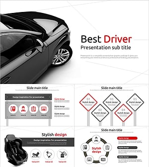 자동차 프레젠테이션 템플릿 – 스타일리시하고 현대적인 디자인