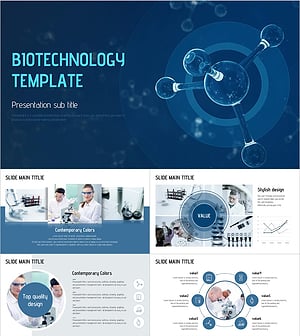 생명공학 PPT 템플릿 – 과학적이고 세련된 디자인