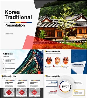 한국 와이드 프레젠테이션 템플릿 – 전통과 현대의 조화