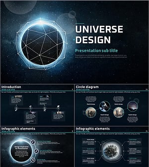 우주 와이드 PPT 템플릿 – 매력적이고 혁신적인 디자인