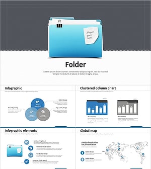 일러스트 폴더 프레젠테이션 템플릿 – 세련되면서 실용적인 디자인