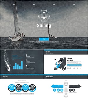 항해 프레젠테이션 템플릿 – 시원한 바다의 감성을 담은 디자인