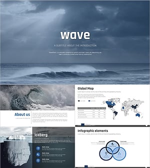 Business Wide PPT Template – Grand and Stylish Blue Design