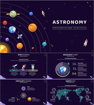 천문학 프레젠테이션 템플릿 – 우주를 탐험하는 감각적인 디자인