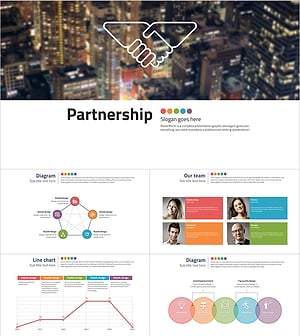 파트너쉽 프레젠테이션 템플릿 – 비즈니스에 적합한 디자인