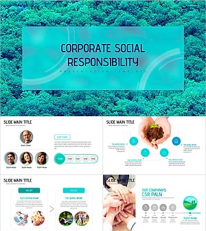 CSR 프레젠테이션 템플릿 – 자연과 여행을 담은 세련된 디자인