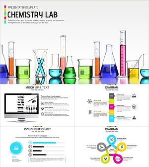 화학 실험실 프레젠테이션 템플릿 - 눈길을 사로잡는 비주얼 디자인