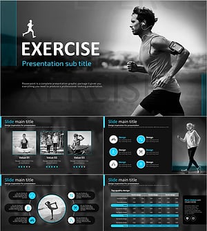 운동 와이드 PPT 템플릿 – 활력 넘치는 디자인