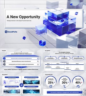 글래스 큐브 프레젠테이션 템플릿 – 세련된 디자인과 실용성