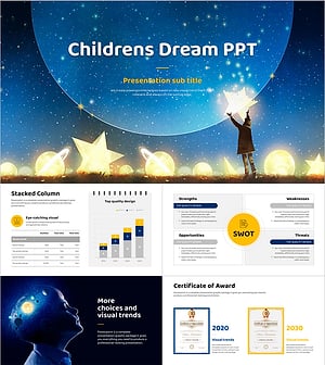 어린이 꿈 프레젠테이션 템플릿 – 창의적이고 감동적인 디자인