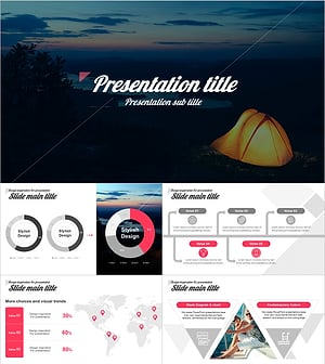 힐링 여행 와이드 템플릿 - 자연을 담은 감성 디자인