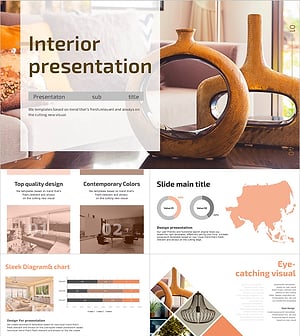 인테리어 프레젠테이션 템플릿 – 세련되고 현대적인 디자인