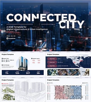 고층 건물 개발을 위한 커넥티드 시티 프레젠테이션 템플릿