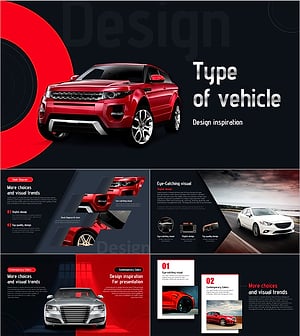 자동차 종류 와이드 템플릿 – 세련된 비주얼 디자인