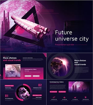 미래도시 프레젠테이션 템플릿 – 과학적이고 현대적인 디자인