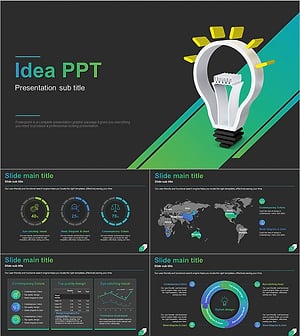 아이디어 와이드 프레젠테이션 템플릿 – 현대적이고 시각적인 디자인