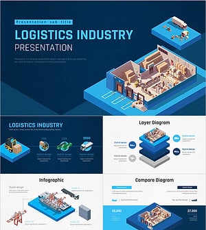 물류 산업 프레젠테이션 템플릿 – 세련되고 전문적인 디자인