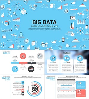 빅데이터 프레젠테이션 템플릿 – 시각적 매력이 풍부한 디자인