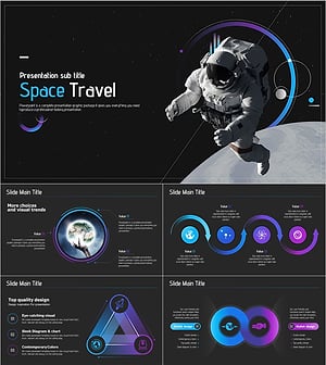 우주 와이드 파워포인트 – 우주를 테마로 한 창의적인 디자인