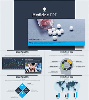 신약 소개 프레젠테이션 템플릿 – 과학적이고 세련된 디자인