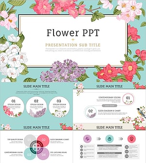 꽃 와이드 피피티 – 자연을 담은 화사한 디자인